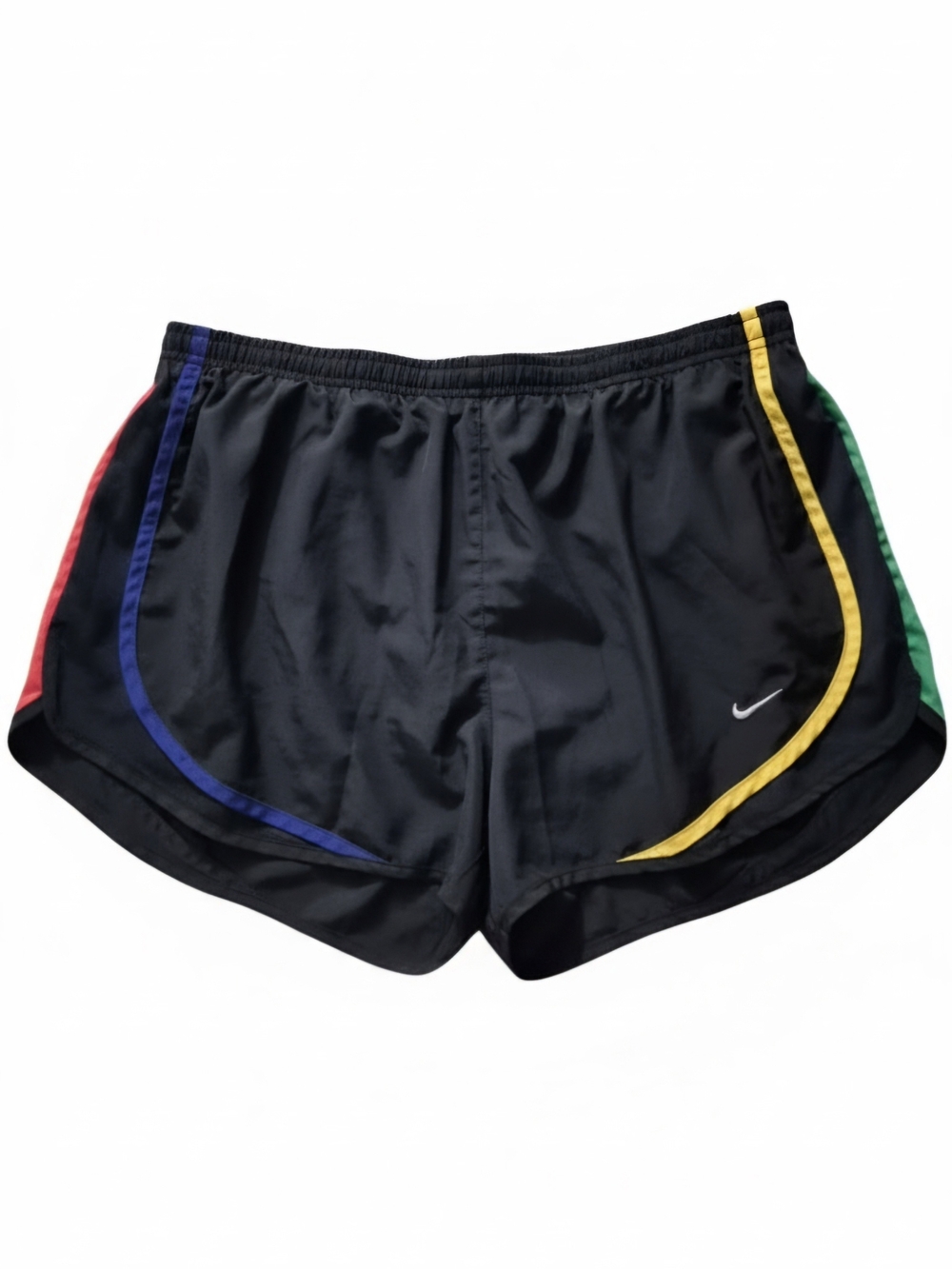 Nike Women’s Black Athletic Shorts with Multicolor Side Trim
